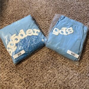 Light Blue Graphic Hoodie and Sweatpants Set